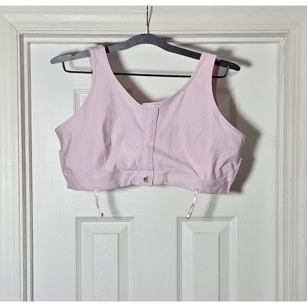 Masthead Elizabeth Post Surgical Size 3XL Mastectomy Bra NO RINGS Pink Hook Loop